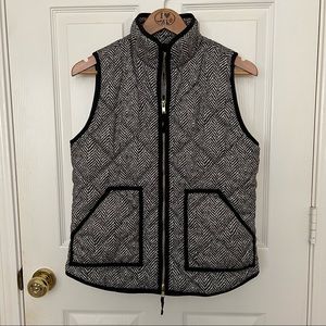✨NEW✨J. Crew Quilted Herringbone Print Puffer Vest✨